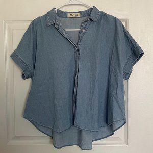 Madewell faux denim top